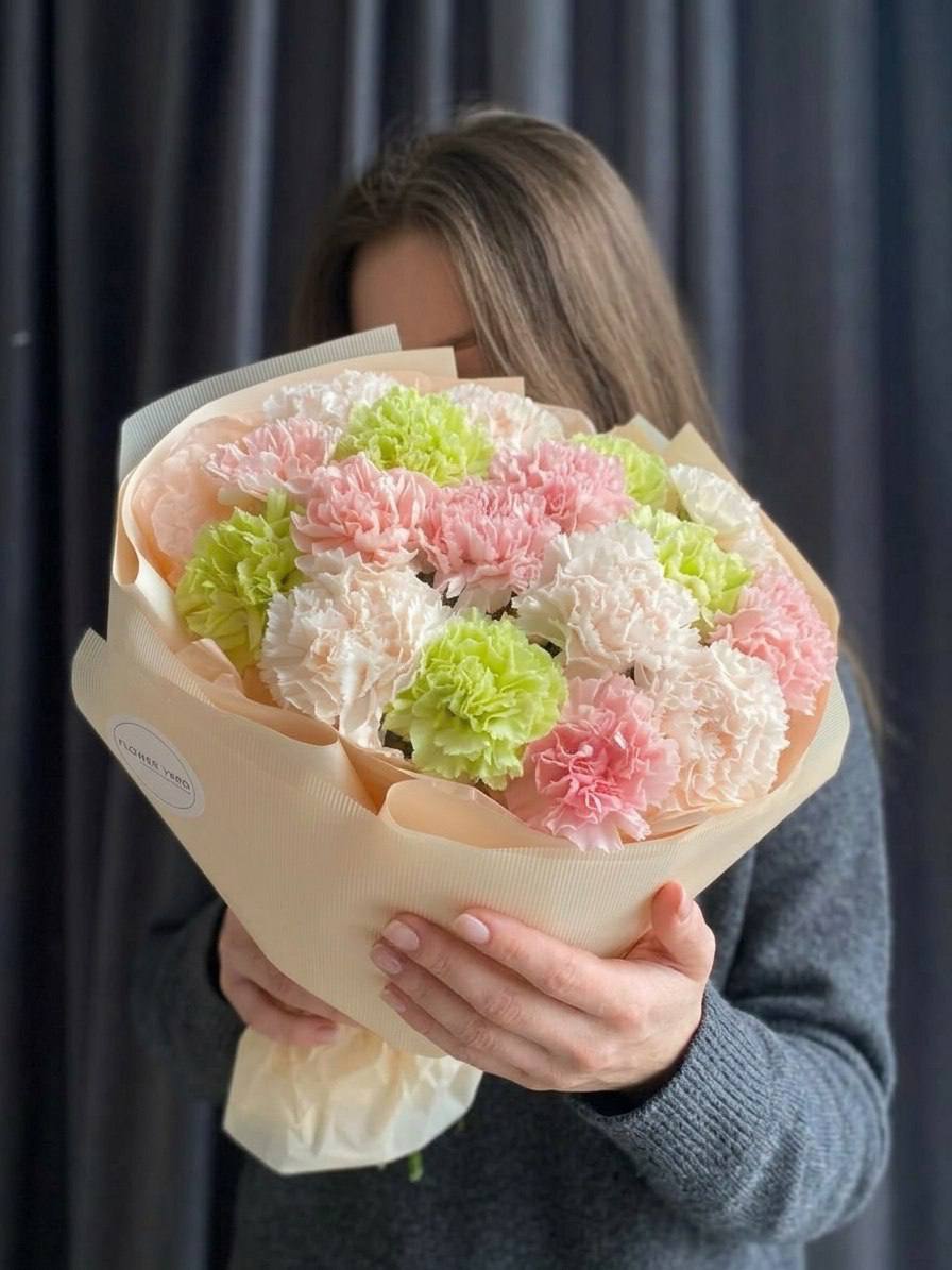 Моно-букет из 25 диантусов